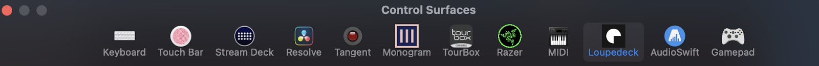 commandpost control surfaces