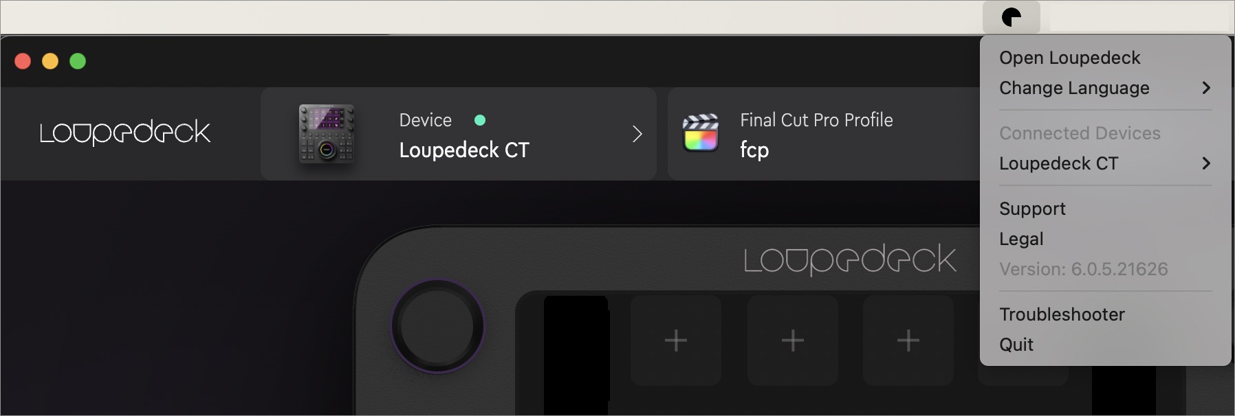 loupedeck 6 app quit close exit