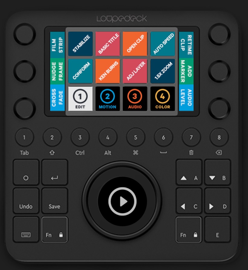 loupedeck ct bank 1 editing buttons