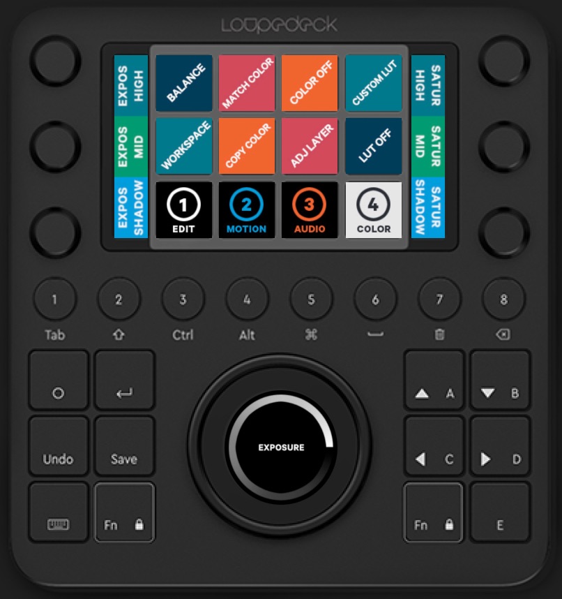 loupedeck ct bank 4 color board buttons