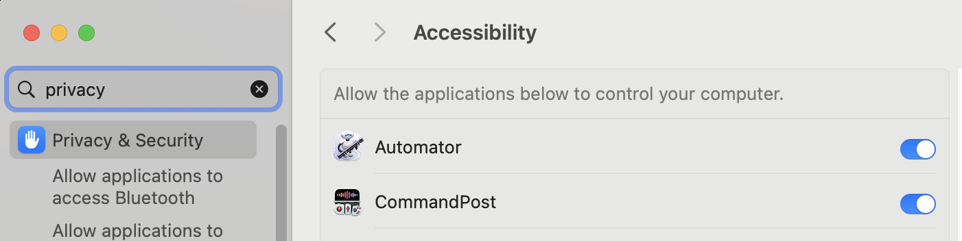 CommandPost Accessibility